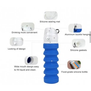 Portable Silicone Collapsible Water Bottle